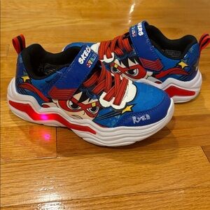 Skechers Kids Blue and Red Hero Light-Up Shoes